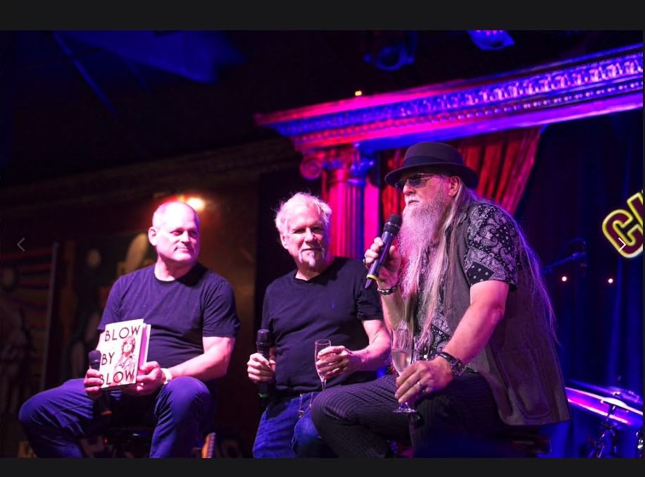 Brad Tolinski and Chris Gill appearing at the Blow by Blow book event