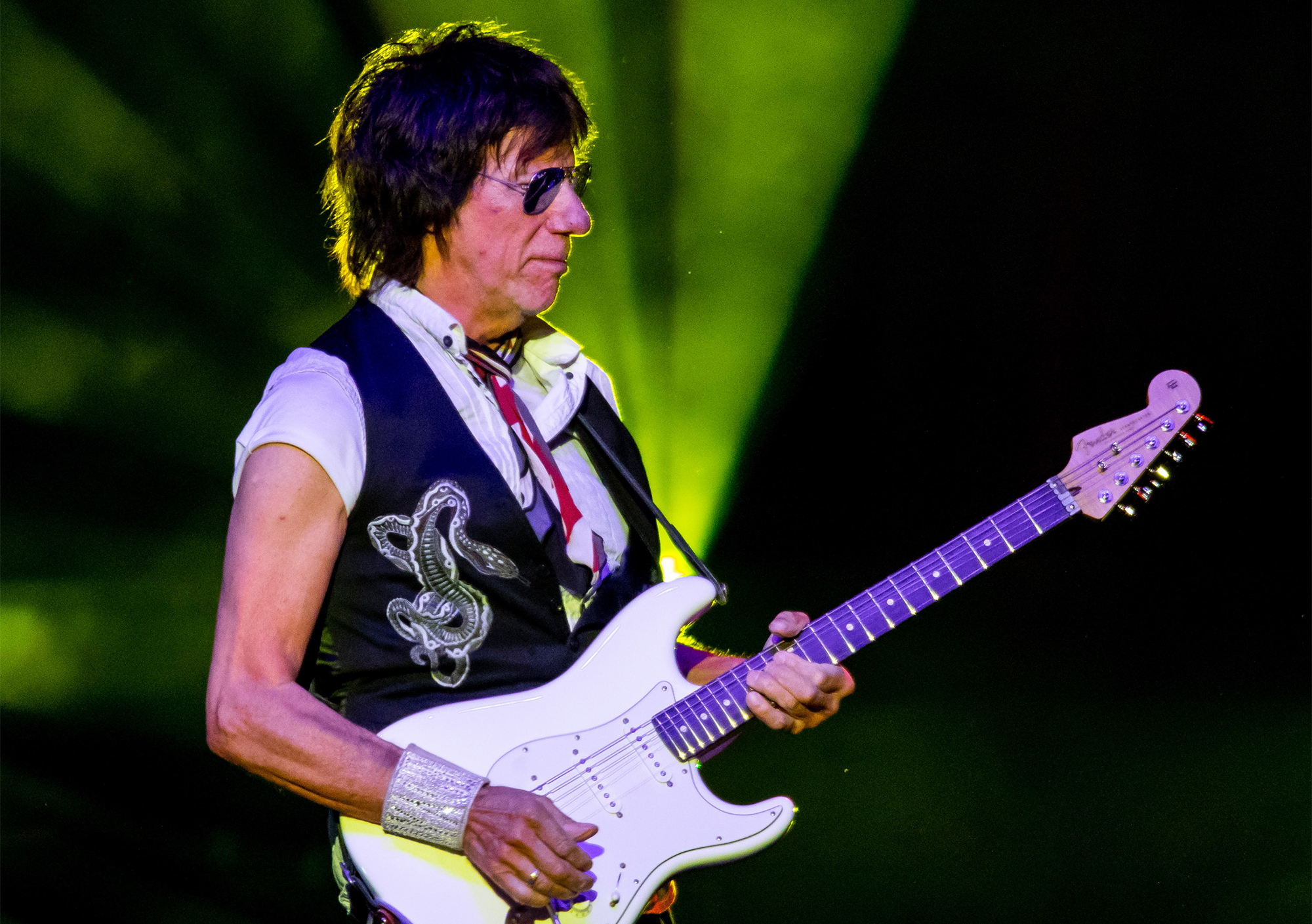 Jeff Beck performing in 2018