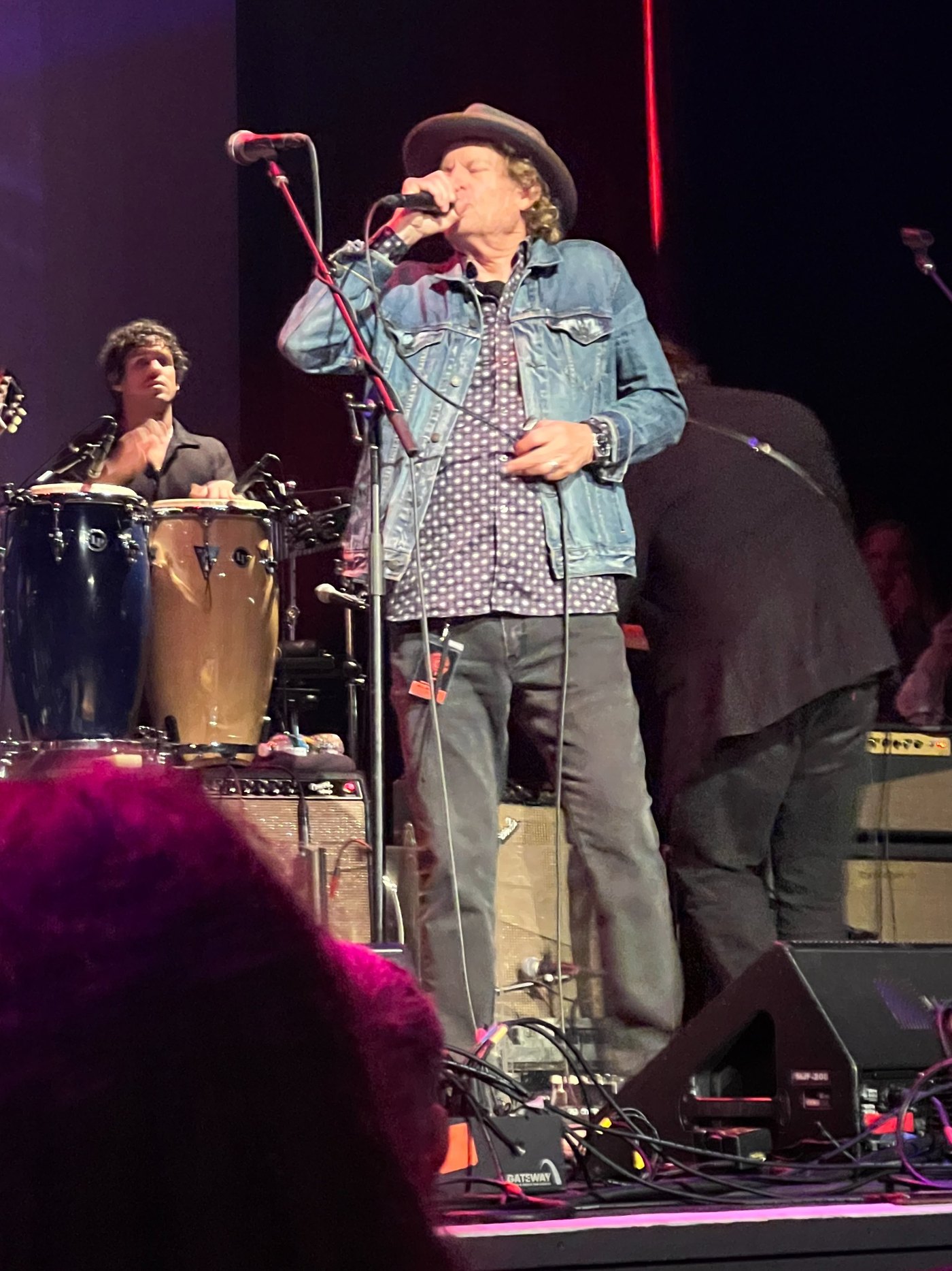 Jimmy Hall singing on stage